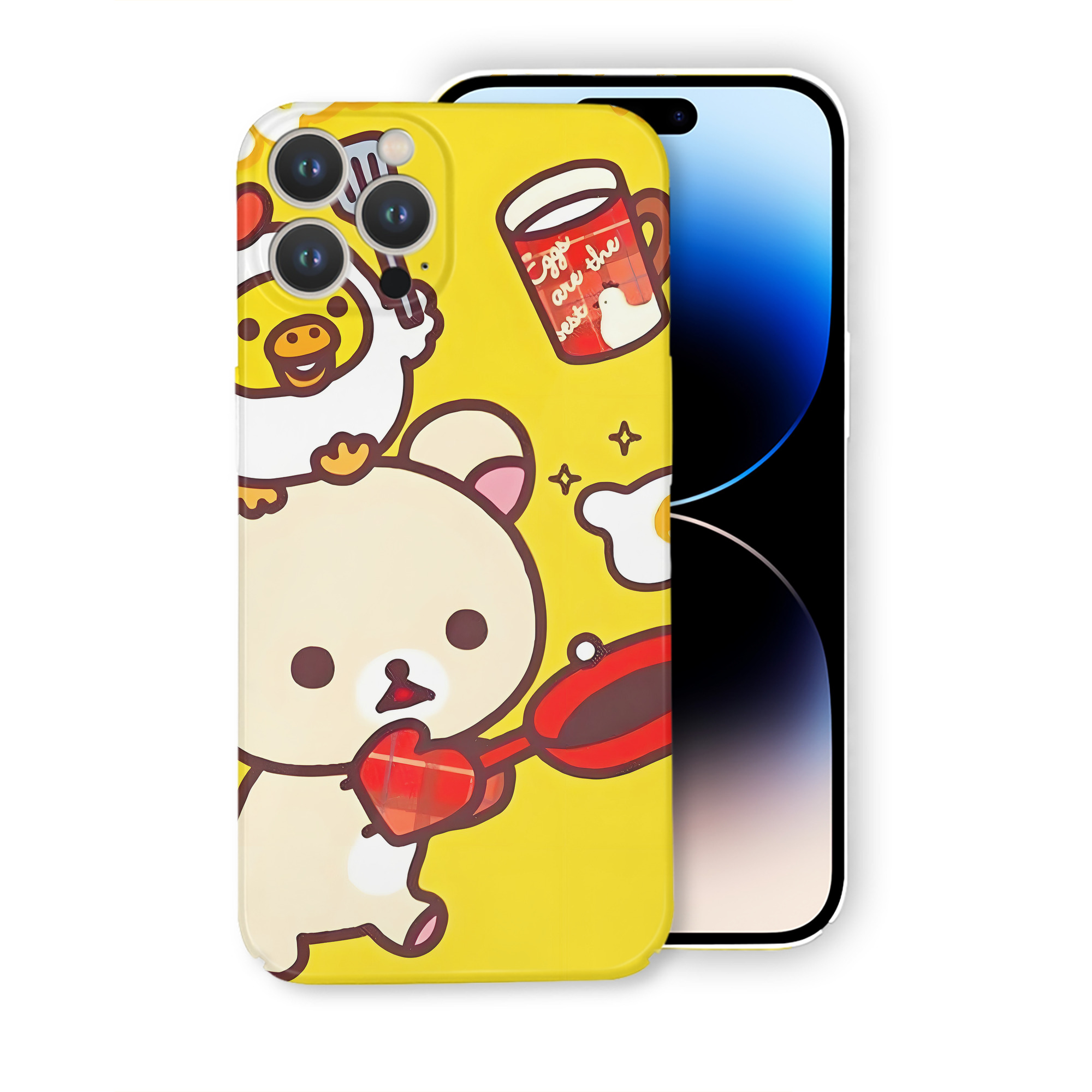 （画像用） リラックマ リラックマ キイロイトリ Rilakkuma Korilakkuma Kiiroitori 【iPhone 14シリーズ対応】ハードケース